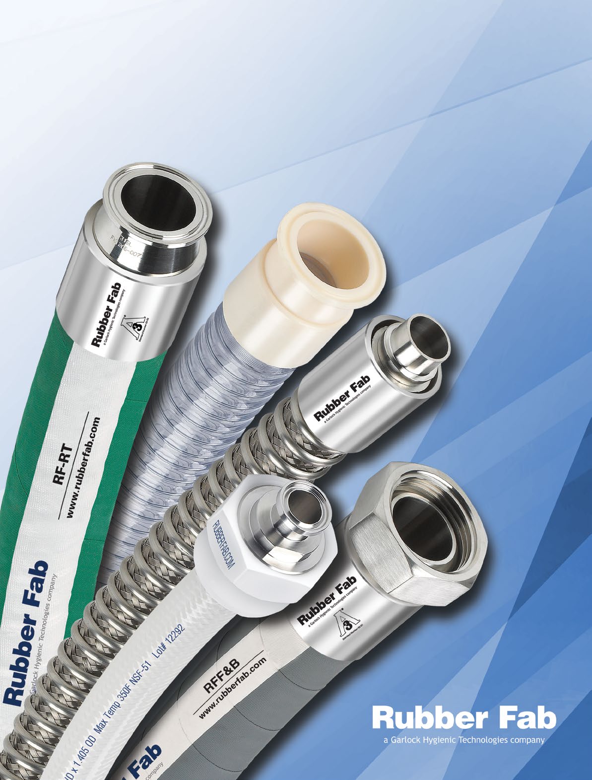 Hoses and sanitary hose assemblies